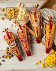 Popcornopolis Gourmet Popcorn Snacks 12 Cone Variety Snack Packs Gift Cone Zebra Popcorn Cheddar Cheese Popcorn Caramel Popcorn  Kettle Corn Popcorn