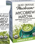 Host Defense MycoBrew Matcha  Matcha Drink Mix  Matcha Green Tea Powder that Includes Lions Mushroom  Drink Mix with Organic Matcha Tea  10 Packets 10 Servings