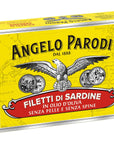 Angelo Parodi Sardines Boneless and Skinless Fillets in Pure Olive Oil  10 Pack  Imported from Italy  Wild Caught and Hand Selected  Premium All Natural  Gourmet Fillets in 370 oz Can 105 Gram