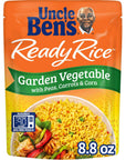 Uncle Bens Ready Rice Garden Vegetable Pouches Ready to Heat 88 Ounce Pack of 6