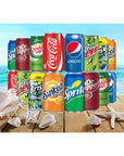 Murai  16 Soda Variety Bundle  Multi Flavor Soft Drink Pack  Assortment of Cola Pepsi Sprite Mountain Dew Dr Pepper Sunkist Canada Dry Ginger Ale Brisk Iced Tea  The Beverage Care Package