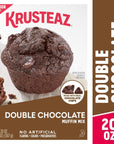 Krusteaz Muffin Mix, Double Chocolate Muffin Mix, Made with Real Chocolate Chips & No Artificial Flavors, Colors or Preservatives, 20 OZ Box (Pack of 2)