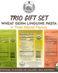 Morelli Gourmet Pasta Italian Gift Basket From Italy - Tricolor Pasta Linguine Set - Red Chili, Garlic & Basil, and Lemon Pasta - Tricolored Organic Pasta from Italy, Made in Italy (3x 8.8 Ounce)