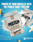 Motiv-8 Whey Protein, 100% Whey Protein Blend, 100 Calories, 20g of Protein, Low Carb, Enhances Recovery, Increases Protein Synthesis, High Protein Snack, Non GMO (15 Servings, Vanilla)