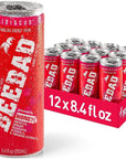 BEEBAD Natural Hibiscus Sparkling Energy Drink -12 Count