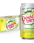 Canada Dry Lemon Lime Sparkling Seltzer Water 12 fl oz cans 12 count