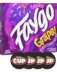 Faygo Grape Soda Pop - 12 oz Can (Pack of 12) with By The Cup Coasters