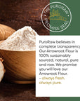 Arrowroot Powder 2lb, Gluten Free Flour, Arrowroot Starch, Arrowroot Flour, Pure Arrow Root Powder, Paleo, All Natural, Non-GMO, Batch Tested, Product of Thailand, 2 Pounds, By PuroRaw.