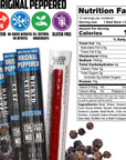 Original Peppered Beef Sticks  Tender Flavorful Extra Large Beef Jerky Sticks with 15g of Protein Per Meat Stick Gluten Free High Protein Low Carb Healthy Snacks for Adults 12 Sticks