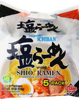 Sapporo Ichiban Instant Bag Shio Ramen Noodles 36 Ounce Pack of 5