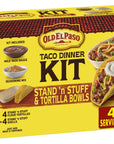 Old El Paso Stand N Stuff Shells and Tortilla Bowls Hard  Soft Taco Dinner Kit 94 oz