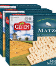 Gefen Lightly Salted Matzo 105oz 3 Pack Traditional Style Matzo