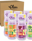 Plum Organics Mighty Puffs Snack For Babies - Variety Pack - (Pack of 6) 1.85 oz - Includes Carrot & Broccoli, Beet & Strawberry, and Spinach & Pea Flavors - Ancient Grain & Chickpea Snacks