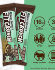 FITCRUNCH Protein Bars Snack Size Variety Pack Gluten Free 18 Pack