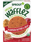 Sprout Organic Pumpkin Butter & Jelly Wafflez Baby Food, 0.63 Oz, 5 Ct