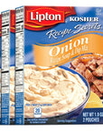 Lipton Gluten Free Onion Soup  Dip Mix 19oz 3 Pack  Great for Soups Dips Gravy  Seasoning  Kosher Including Passover