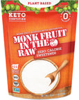 MONK FRUIT IN THE RAW, Natural Monk Fruit Sweetener w/ Erythritol, Sugar-Free Keto, Gluten Free, Zero Calorie, Low Carb, Vegan, Sugar Substitute, 16 oz. Baking Bag (Pack of 1)