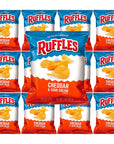 Ruffles Potato Chips 1oz Pack of 10 Cheddar and Sour Cream 10ct