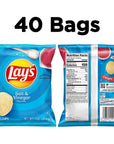 Lay's Salt & Vinegar Flavored Potato Chips, 1 Ounce (Pack of 40)