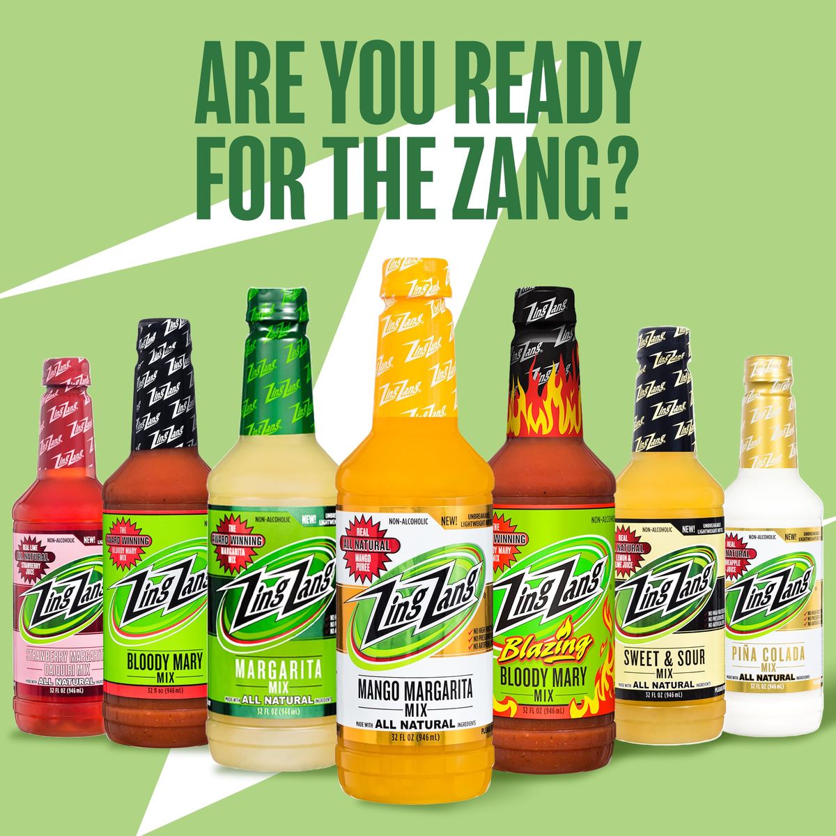 Zing Zang Mango Margarita Mix NonAlcoholic Cocktail Mixer 32 Fl Oz Bottle Pack of 1