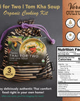 Thai for Two Cooking Kit by Verve CULTURE  USDAOrganic Tom Kha Soup Cooking Kit  Authentic Thai Cuisine  Unique Cooking Gift Set  Vegan GlutenFree  Made in Thailand