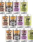 Pack of 12 Lady Boba 12 Cans Milk Bubble Tea with Boba Pearls in a Can 107ozcan with Thank You Card Choose One from Variety of Flavors Assorted Classic Brown Sugar Taro Matcha Latte Ready To Drink Beverage Assorted