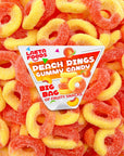 Peach Rings Gummy Candy Sour and Sweet 1 Pound Bag