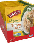 Tasty Bite Organic Brown Rice Microwaveable Ready to Eat Entrée 88 Ounce Pack of 6