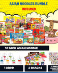 Prime Choice Ramen Noodles 10 Pack Variety Noodle Bundle  23 Asian Snacks  Konjac Jelly Drink  Kawaii Collectible Sticker Bonus