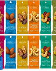 NOSH PACK Sahele Snacks Variety Pack Nuts  12 Pack 15 Oz Bulk Snack Packs Honey Almond Roasted Almond Pomegranate Pistachio Pomegranate Vanilla Cashew Tangerine Vanilla Macadamia with NP Bag