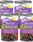 Green Valley Organics Black Beans  Certified Organic  Deliciously Tender Creamy  Mild  Deep Dark Skin  Good Source of Dietary Fiber  Protein  155 oz can Pack of 4