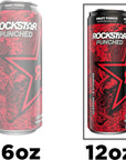 Rockstar Energy Drink, Fruit Punched - 12oz Sleek Cans (8 Pack)