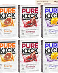 Pure Kick Energy Drink Mix Packets With Caffeine - Variety Pack - 3 Flavors - 2 Boxes Each