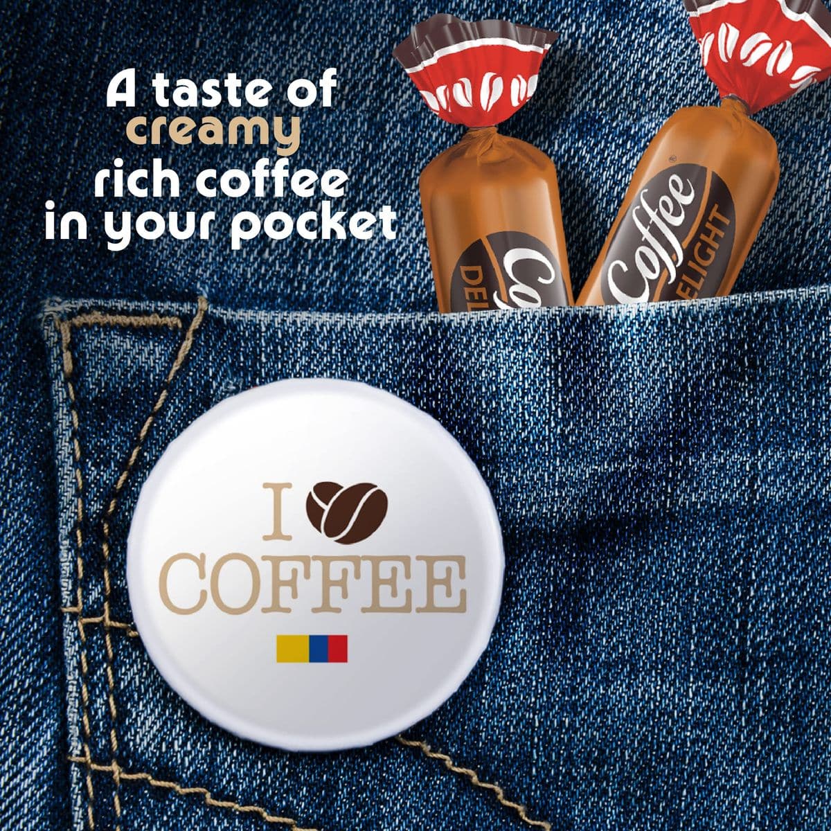 Colombina Coffee Delight Chewy Candy GlutenFree Soft Chewy Coffee Candies Made wAuthentic Colombian Coffee 1 Pack 100 Count