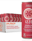 IZZE Sparkling Juice, Grapefruit, No Added Sugars - 8.4 Fl Oz Can (Pack of 24)