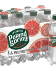 Poland Spring Sparkling Water Red Ruby Grapefruit 169 Fl Oz Pack of 8