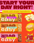 OVER EASY Breakfast Bars Trial Pack | All Natural, Clean Ingredient Protein Bars | Breakfast & Cereal Bars | Protein Snack Bars in 3 Flavors | Gluten Free, Dairy Free, Soy Free