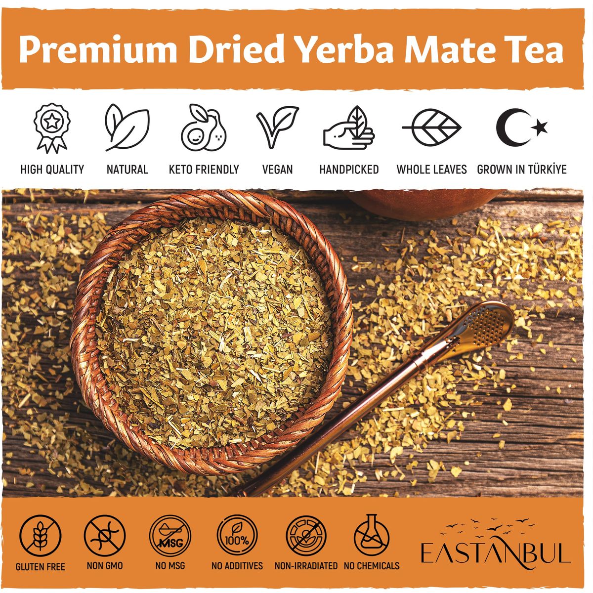 Eastanbul Yerba Mate Tea 28oz Yerba Mate Loose Leaf Argentina Coarse Yerba Mate CaffeinRich Yerba Tea AKA Yerbe Maté Coffee Alternative Suitable For Yerba Tea Beginners Less Dust Unsmoked