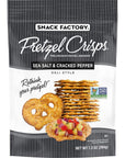 Snack Factory Pretzel Crisps, Sea Salt & Cracked Pepper, Buffalo Wing, Garlic Parmesan, and Everything, 7.2 Ounce (Pack of 4) - with Make Your Day Bag Clip