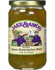 Jake and Amos Pickled Sweet Watermelon Rind Jars 16 Ounce  2 pack