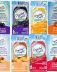 Midwest Gourmet Grocer Reusable Shopping Bag Bundle with Crystal Light With Caffeine Variety Flavored Water Packets Powdered Drink Mix 2 Each Grape Wild Strawberry Peach Mango Citrus