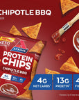 Atkins Chipotle BBQ Protein Chips, 4g Net Carbs, 13g Protein, Gluten Free, Low Glycemic, Keto Friendly, 12 Count