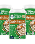 Gerber Organic for Baby Grain & Grow 2nd Foods Cereal, Oatmeal Millet Quinoa Cereal, USDA Organic & Non-GMO Baby Cereal, 8 - Ounce Canister (Pack of 3)