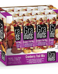 Granuts Cranberry Trail Mix  Caramelized Peanuts  Crunchy Corn Nuts  Almonds  Soft Cranberries  Salty  Sweet Flavors  OntheGo Snack  176 Oz 12 Inner Packs