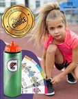 Gatorade Water Bottle with 6 Convenient Gatorade Zero Powder Packets for Hydration on the Go bundle by Schoolhouse Snacks