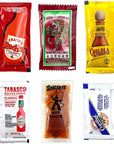 Hot Sauce Variety Pack of Packets - Hot Sauce Packet Sampler - Includes Sriracha Sauce, Hot Sauce for Travel, On-The-Go, Cookouts, Hot Sauce for Purse (96 Pack)