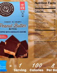 Peanut Butter Bites Topped with Chocolate Coating  Gluten Free  Vegan Friendly  100 Calorie Snack  8 Individually Wrapped Pieces  Non Dairy Kosher Pareve  For Snackers Only