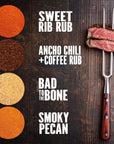 The Spice Lab BBQ Barbecue Spices and Seasonings Set - Ultimate Grilling Accessories Set - Gift Kit for Barbecues, Grilling, and Smoking - Great Gift for Men or Gift for Dad Made in the USA