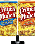 Crunch n Munch Buttery Toffee and Caramel Popcorn with Peanuts 35 oz Pack of 2 with By The Cup Bag Clip