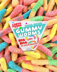 Sour Neon Gummy Worms Candy 1 Pound Bag